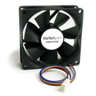 StarTech.com 80x25mm Computer Case Fan with PWM - Pulse Width Modulation Connector - computer cooling Fan - 80mm Fan - pwm Fan (FAN8025PWM) - Case fan - 80 mm - black