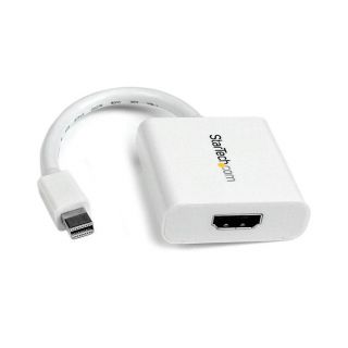 StarTech.com Mini DisplayPort® to HDMI® Video Adapter Converter 1920x1200 - White Mini DP to HDMI Adapter M/F (MDP2HDW) - Adapter - Mini DisplayPort male to HDMI female - 17 cm - white