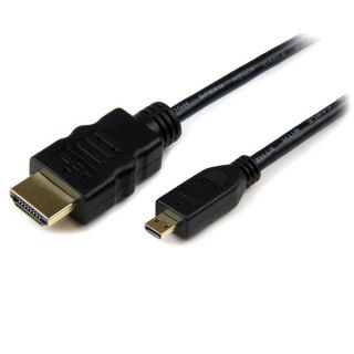 StarTech.com 2m High Speed HDMI Cable with Ethernet HDMI to HDMI Micro - HDMI with Ethernet cable - HDMI male to micro HDMI male - 2 m - black