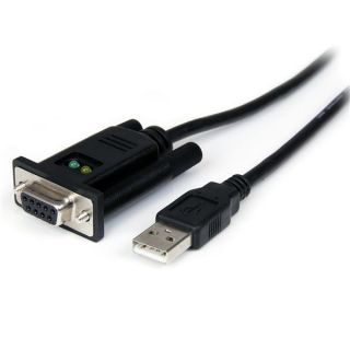 StarTech.com USB to Serial RS232 Adapter - DB9 Serial DCE Adapter Cable with FTDI - Null Modem - USB 1.1 / 2.0 - Bus-Powered (ICUSB232FTN) - Serial adapter - USB 2.0 - RS-232 - black