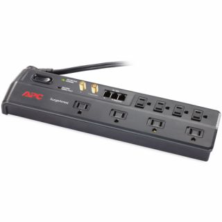 APC SurgeArrest Home/Office - Surge protector - AC 120 V - output connectors: 8 - 1.83 m - black - for P/N: AR106SH4, AR106SH6, AR109SH4, AR109SH6, AR112SH4, AR112SH6