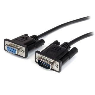 StarTech.com 2m Black Straight Through DB9 RS232 Serial Cable - DB9 RS232 Serial Extension Cable - Male to Female Cable (MXT1002MBK) - Serial extension cable - DB-9 (M) to DB-9 (F) - 2 m - black - for P/N: IC232TTL, ICUSB2321F, ICUSB2324, ICUSB2324I, ICUS