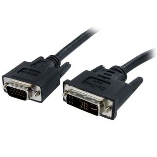 StarTech.com 2m DVI to VGA Display Monitor Cable M/M DVI to VGA (15 Pin) - Video cable - HD-15 (VGA) (M) to DVI-A (M) - 2 m - molded, thumbscrews - black