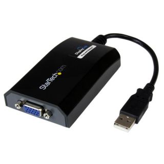 StarTech.com USB to VGA Adapter - 1920x1200 - External Video & Graphics Card - Dual Monitor - Supports Mac & Windows and Mirror & Extend Mode (USB2VGAPRO2) - External video adapter - DisplayLink DL-195 - 16 MB - USB 2.0 - D-Sub - black - for P/N: MXT101MM