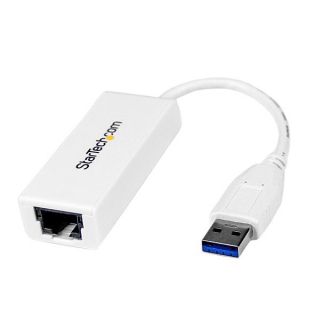 StarTech.com USB 3.0 to Gigabit Ethernet Network Adapter - 10/100/1000 NIC - USB to RJ45 LAN Adapter for PC Laptop or MacBook (USB31000SW) - Network adapter - USB 3.0 - Gigabit Ethernet - white
