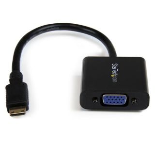 StarTech.com Mini HDMI® to VGA Adapter Converter for Digital Still Camera / Video Camera - 1920x1080 - Mini HDMI Male to VGA HD15 Female (MNHD2VGAE2) - Video converter - HDMI - VGA - black