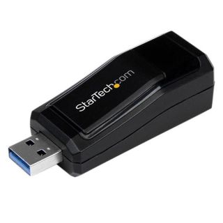 StarTech.com USB 3.0 to Gigabit Ethernet NIC Network Adapter - 10/100/100 Mbps Network Adapter - USB to Ethernet LAN Adapter - USB to RJ45 (USB31000NDS) - Network adapter - USB 3.0 - Gigabit Ethernet - black