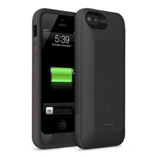 Belkin Grip Power Battery Case - Battery - 2000 mAh - blacktop, whiteout - for Apple iPhone 5