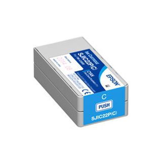 Epson SJIC22P(C) - Cyan - original - ink cartridge - for ColorWorks TM-C3500; TM C3500