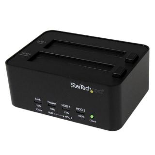 StarTech.com Dual Bay USB 3.0 Duplicator and Eraser Dock for 2.5" & 3.5" SATA SSD HDD - 1:1 Standalone Cloner & Wiper Docking Station (SATDOCK2REU3) - Hard drive duplicator - 2 bays (SATA-300) - for P/N: SVA12M5NA