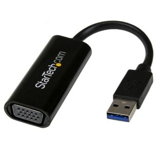StarTech.com USB 3.0 to VGA Adapter - Slim Design - 1920x1200 - Adapter - TAA Compliant - USB Type A male to HD-15 (VGA) female - 19 cm - black - for P/N: MXT101MM