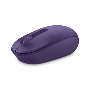 Microsoft Wireless Mobile Mouse 1850 - Mouse - right and left-handed - optical - 3 buttons - wireless - 2.4 GHz - USB wireless receiver - pantone purple