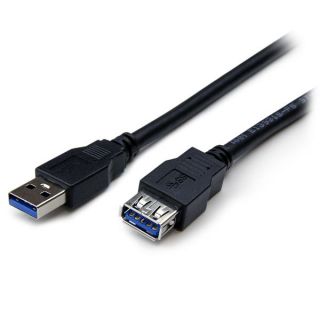StarTech.com 2m Black SuperSpeed USB 3.0 Extension Cable A to A - Male to Female USB 3.0 Extender Cable - USB 3.0 Extension Cord - 2 meter (USB3SEXT2MBK) - USB extension cable - USB Type A (F) to USB Type A (M) - USB 3.0 - 2 m - black - for P/N: HB30A4AIB