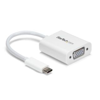 StarTech.com USB-C to VGA Adapter - White - 1080p - Video Converter For Your MacBook Pro / Projector / VGA Display (CDP2VGAW) - USB / VGA adapter - USB-C (M) to HD-15 (VGA) (F) - USB 3.1 Gen 1 / Thunderbolt 3 - 17.5 m - USB power, 1920 x 1200 (WUXGA) supp