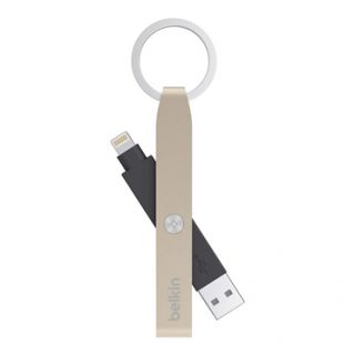 Belkin MIXIT Lightning to USB Keychain - Lightning cable - USB (M) to Lightning (M) - 7.52 cm - gold - 360° rotating connector - for Apple iPad/iPhone/iPod (Lightning)