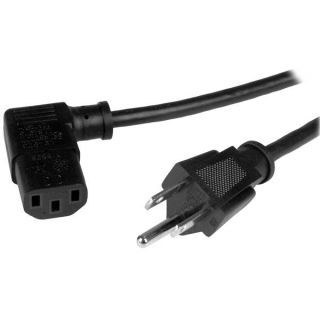 StarTech.com Computer Power Cord - NEMA 5-15P to Right-Angle C13 - Power cable - IEC 60320 C13 to NEMA 5-15 (M) - AC 125 V - 10 A - 90 cm - right-angled connector - black