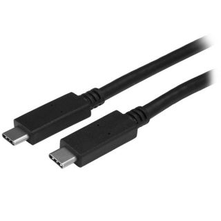 StarTech.com USB C Cable - 3 ft / 1m - with Power Delivery (USB PD) - Power Pass Through Charging - USB to USB Cord (USB31C5C1M) - USB cable - USB-C (M) to USB-C (M) - USB 3.1 - 5 A - 1 m - black - for P/N: DKT31CMDPHPD, HB31C2A2CB, HB31C2A2CME, HB31C3A1C
