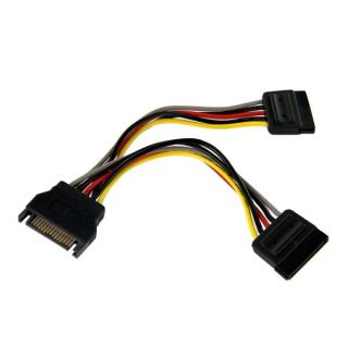 StarTech.com 6in SATA Power Y Splitter Cable Adapter - M/F - Power splitter - SATA power (M) to SATA power (F) - 6 in - PYO2SATA - Power splitter - SATA power (M) to SATA power (F) - 15.2 cm - for P/N: BRACKET125PT, BRACKET125PTP, BRACKET425F, PEXUSB311AC