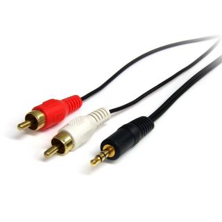 StarTech.com 3.5mm to RCA Cable - 6 ft / 1.8m - RCA Audio Cable - Headphone to RCA Cable - Audio to RCA Cable (MU6MMRCA) - Audio cable - stereo mini jack male to RCA x 2 male - 1.83 m - black - for P/N: HD202A, PEXHDCAP60L2, ST121HDBTSC, ST12MHDLNHK, ST12