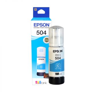 Epson 504 - 70 ml - cyan - original - ink refill - for EcoTank L4150, L6161, L6171, L6191