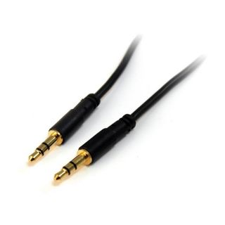 StarTech.com 3.5mm Audio Cable - 3 ft - Slim - M / M - AUX Cable - Male to Male Audio Cable - AUX Cord - Headphone Cable - Auxiliary Cable (MU3MMS) - Audio cable - stereo mini jack male to stereo mini jack male - 91 cm - black - for P/N: RKCOND17HD, SV231