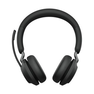 Jabra Evolve2 65 MS Stereo - Headset - on-ear - Bluetooth - wireless - USB-A - noise isolating - black - Certified for Microsoft Teams